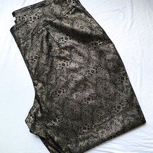Cato Plus Size Contemporary Dress Pant in Gold/Black Embellishment